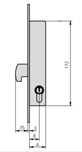 cerradura embutir cvl gancho 1990a