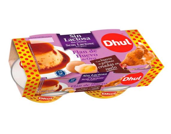flan huevo s/lactosa dhul pack-4x110 gr.