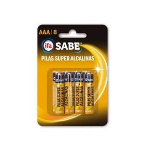 pilas super alcalinas pack-8u. aaa lr03 ifa