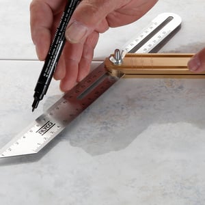 falsa escuadra acero inoxidable 250 mm mango aluminio alyco