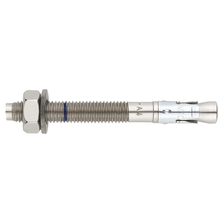 m12 x 130 ø12 mtp-a4 [cp] anclaje macho para cargas altas en hormigón fisurado y no fisurado. homologado ete opt.1. eje inoxidable a4. clip inoxidable a4