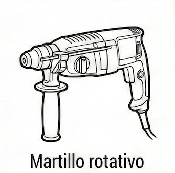 martillos rotativos cable