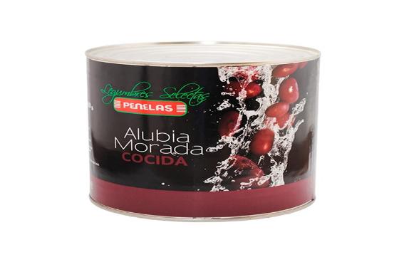 alubia morada cocida extra penelas lata 3 kgs