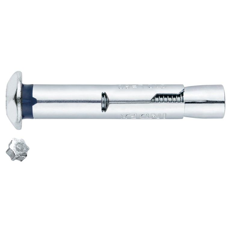 M8 x 60 Ø10 CH-INB [CP] Anclaje camisa antigiro para cargas medias. Cabeza inviolable zincada. Homologado ETE Opt.7