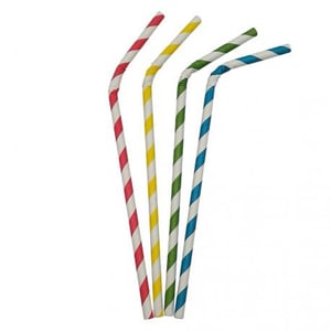 cañita papel flexible colores 100 unids