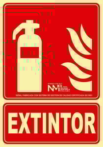 señal extintor pvc 0,7mm clase b 210x300mm