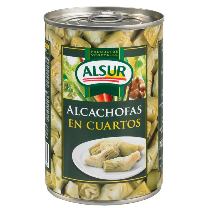 alcachofa cuarteada lata 390 grs.
