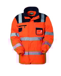 parka alta visibilidad rossini hh224-42 naranja-azul