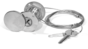 motorline - 1750sp - desbloqueo exterior para puertas basculantes de muelles y seccionales (rosso evo) con tapa cromada.