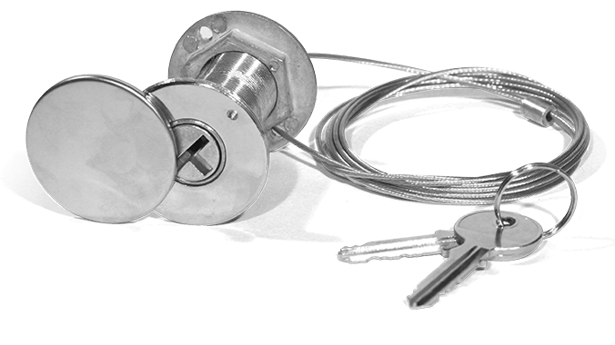 Motorline - 1750Sp - Desbloqueo Exterior Para Puertas Basculantes De Muelles Y Seccionales (Rosso Evo) Con Tapa Cromada.