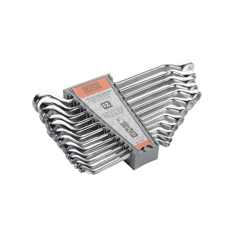 JUEGO DE LLAVES DE ESTRELLA ACODADAS, CAJA DE CARTON ALYCO ORANGE