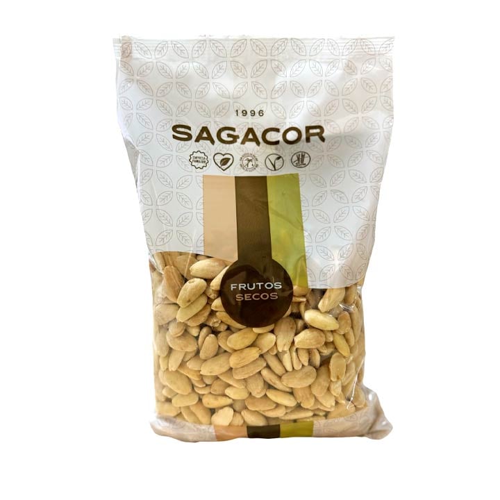 almendra repelada cruda sagacor 1 kg.