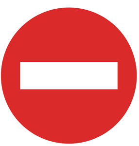 señal vial metalica prohibido el paso 500mm