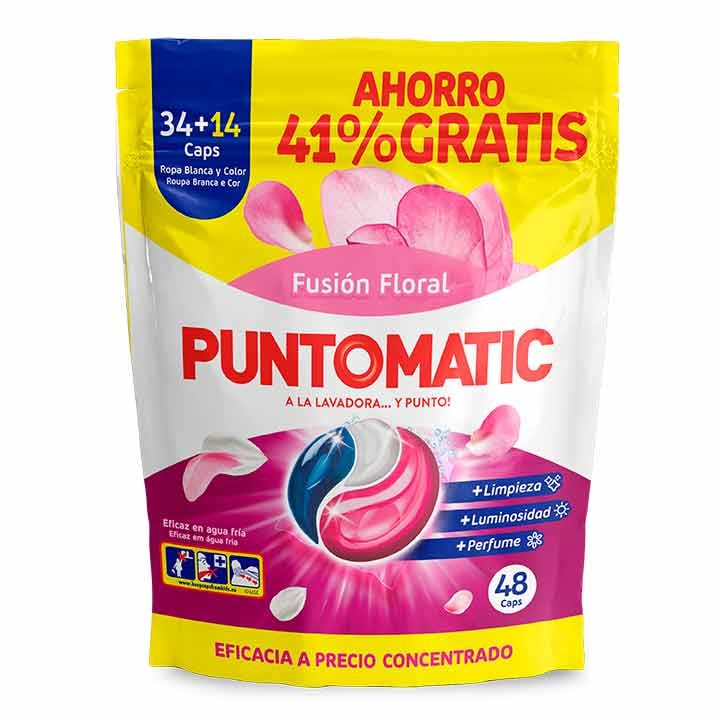 detergente capsulas puntomatic doypack 34+14 unidades