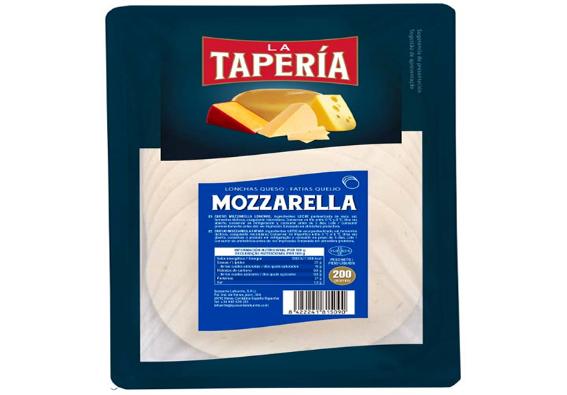 queso mozzarella la taperia lonchas 200g
