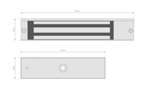 motorline - ef380 - cerradura electromagnética 380 kg motorline ef380