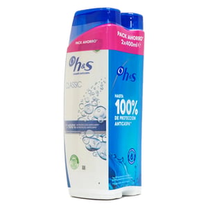 champu h&s formato ahorro 2x400ml.