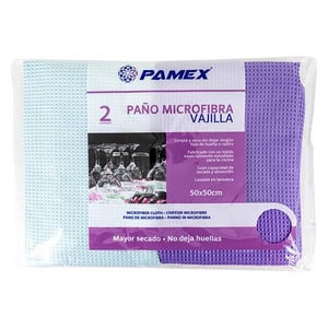 paño microf.vajilla pamex 50x50cm set-2 