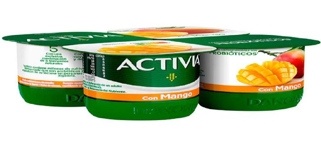 yogur c/mango activia 4x125gr.