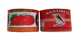 tomate entero pelado martinete 1 kg.(neto 790 gr)