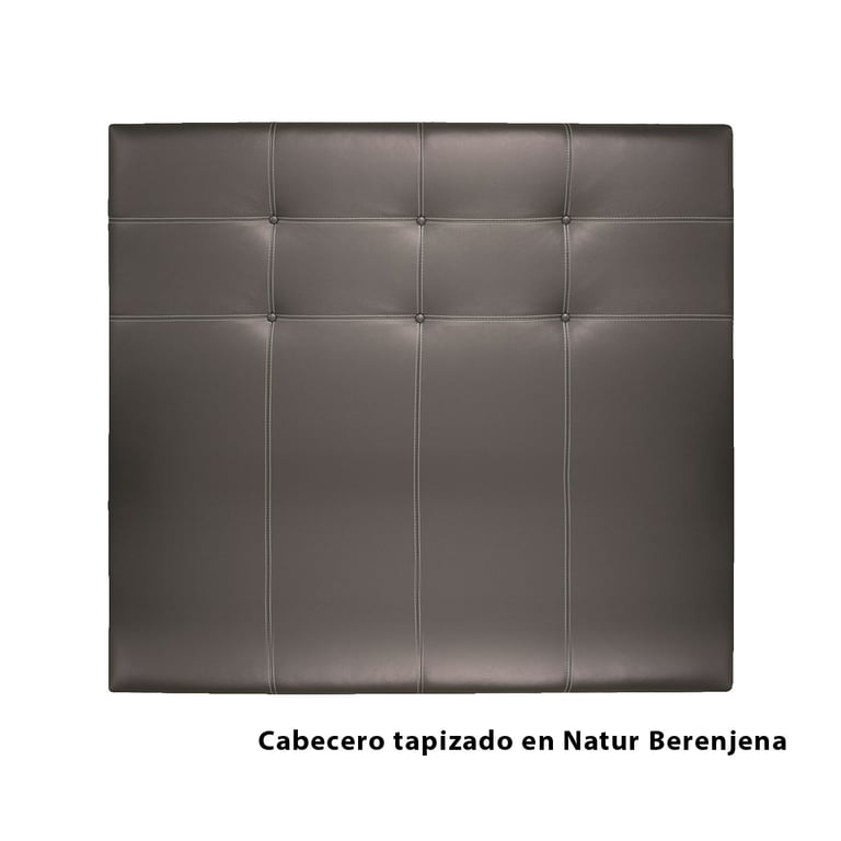 cabecero tapizado con botones.