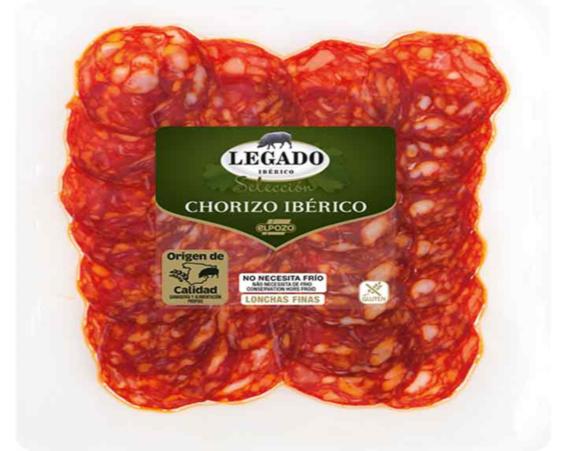 chorizo iberico legado lonchas 75gr
