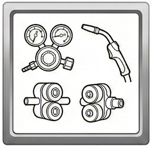 mig: soldadura hilo: accesorios