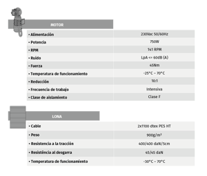 motorline - puerta rápida motorline eco plus - 3000 x 3500