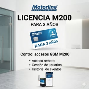 licencia m200 _ 3 años_motorline - control accesos gsm m200