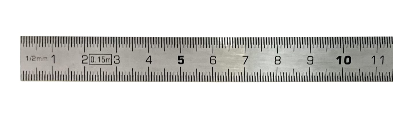 Regla flexible mate de acero inoxidable 150 x 13 x 0,5 mm