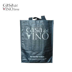 bolsa 6 botellas negro