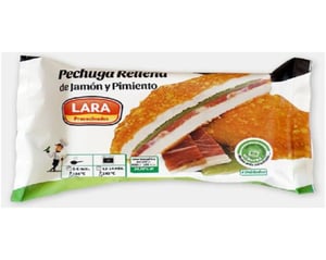 pechuga c/jamon y pimiento lara 920gr