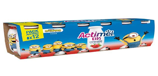 yogur liq.fresa danone actimel 12x100gr.