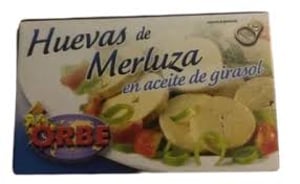 huevas merluza orbe 115 gr.