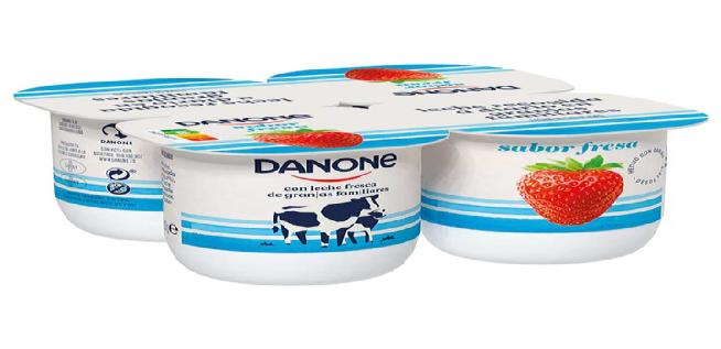 yogur fresa danone 4x120gr.