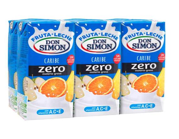 FRUTA Y LECHE ZERO CARIBE DON SIMON 6X200ML | Sola Ricca