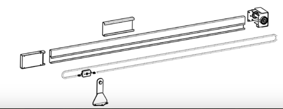 tc.telescopica 3m tiro de cadena corredera telescópica 3m
