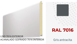 ml panel liso ext 7016 - gof acan int 7016 500 mm