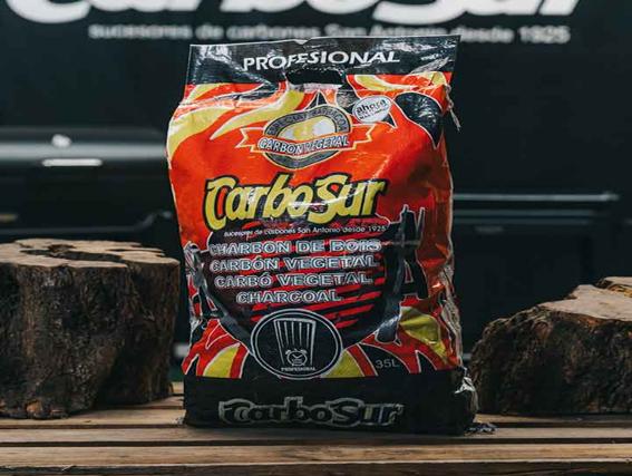 carbon vegetal profesional carbosur saco 35 litros 5,5 kgs