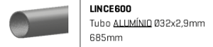 motorline - repuesto li16tbi6- aluminio tubo aluminio lince 600