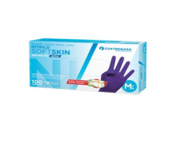 guantes nitrilo desech.azul 100ud