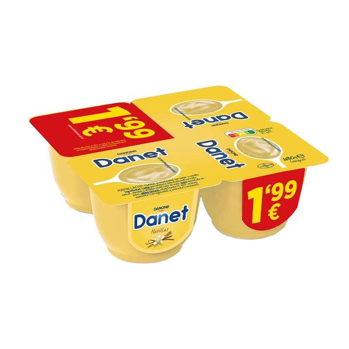 natillas vainilla danone danet 4x120gr.