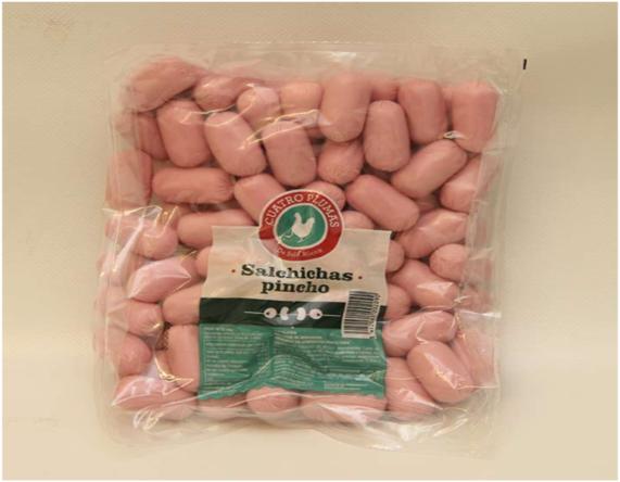 salchicha pincho 4 plumas 1 kg.