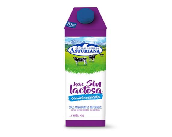 leche semi sin lactosa asturiana 1l