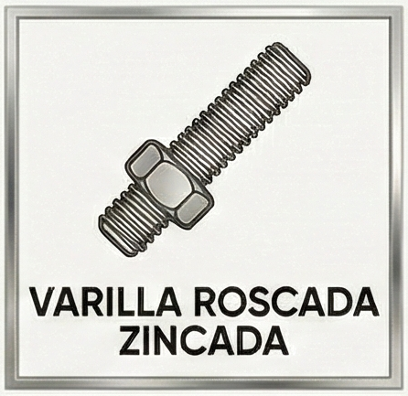 varilla roscada zincada