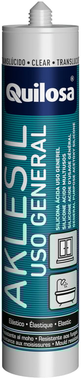 aklesil uso general silicona ácida 280 ml translúcido
