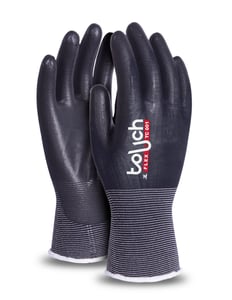 guante touchflex - tc-001 - guante de nylon de galga 21 recubierto de poliuretano - negro - nylon / poliuretano