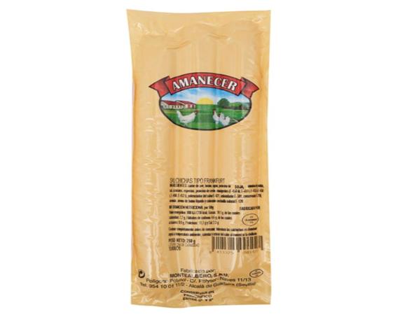 salchicha frankfurt 250gr(solo por caja)