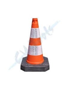 ***cono señalizacion 50cm  2 bandas reflectantes  3kg.