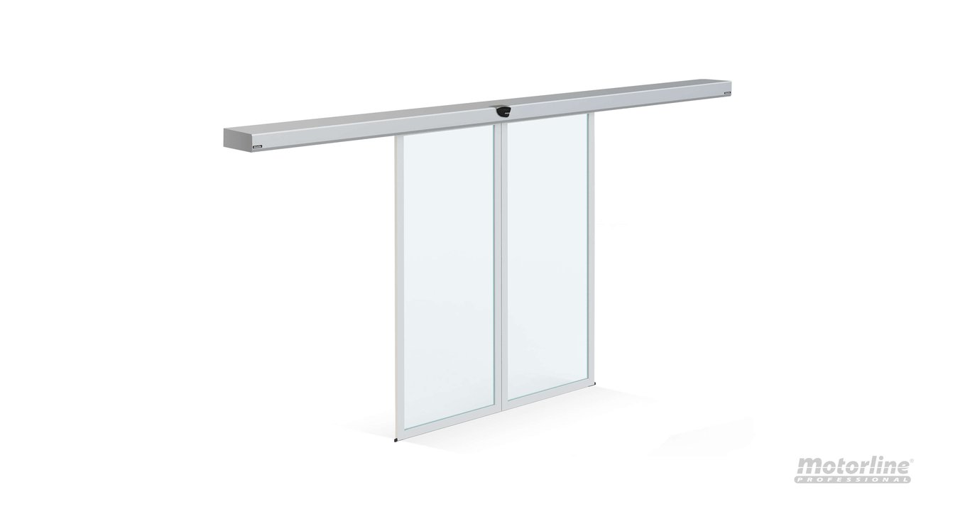 motorline - automatismo puerta cristal 1 o 2 hojas hasta 2000 mm. dintel 100 mm. kapv100 - 5800